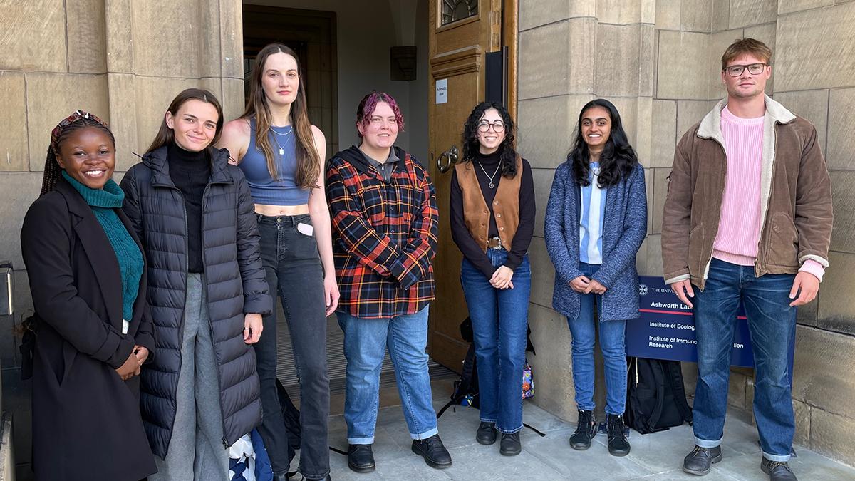 Group of students outside a building