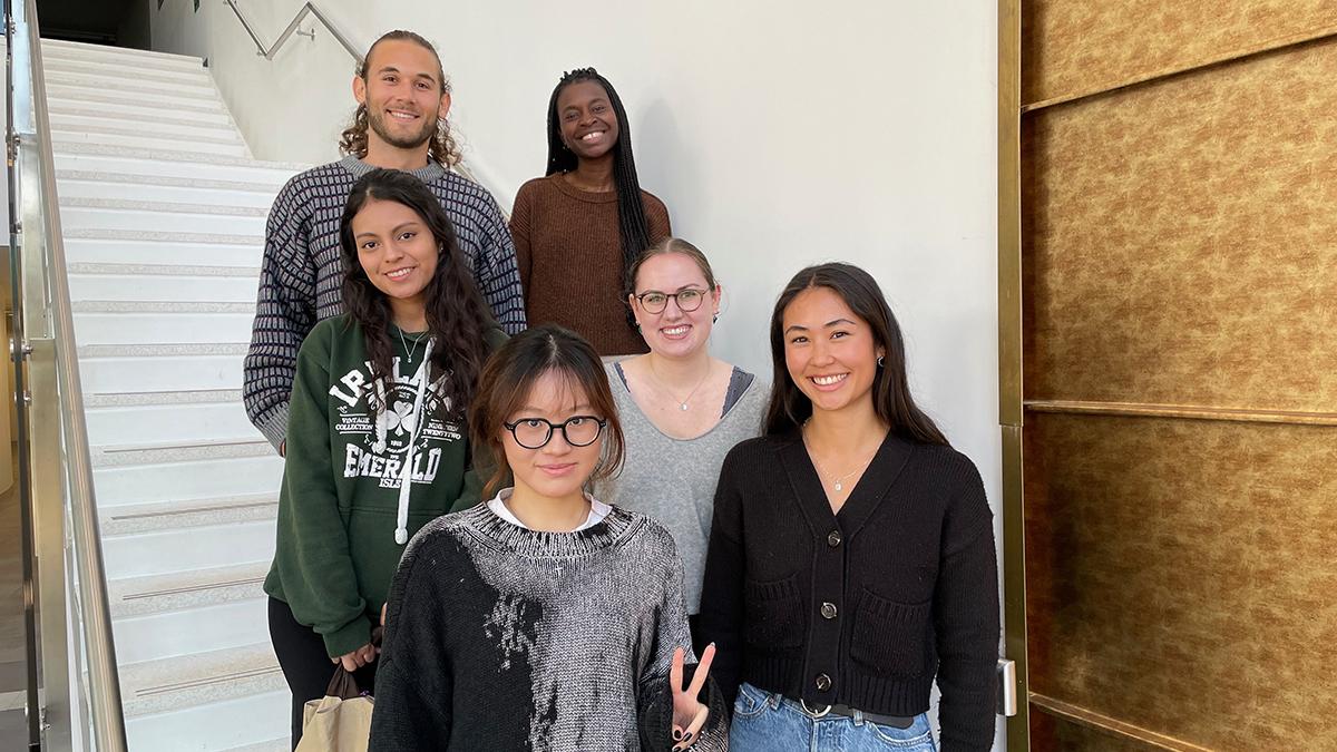 Group of students on a stair