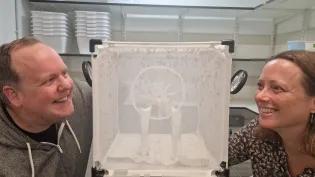 Aidan and Petra with their mosquitos