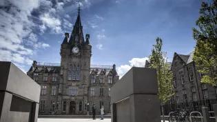 The outside of the Edinburgh Futures Institute on a sunny day