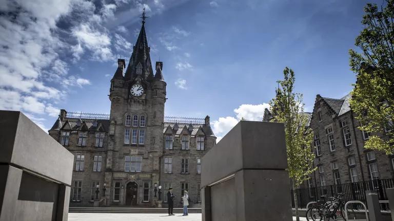 The outside of the Edinburgh Futures Institute on a sunny day