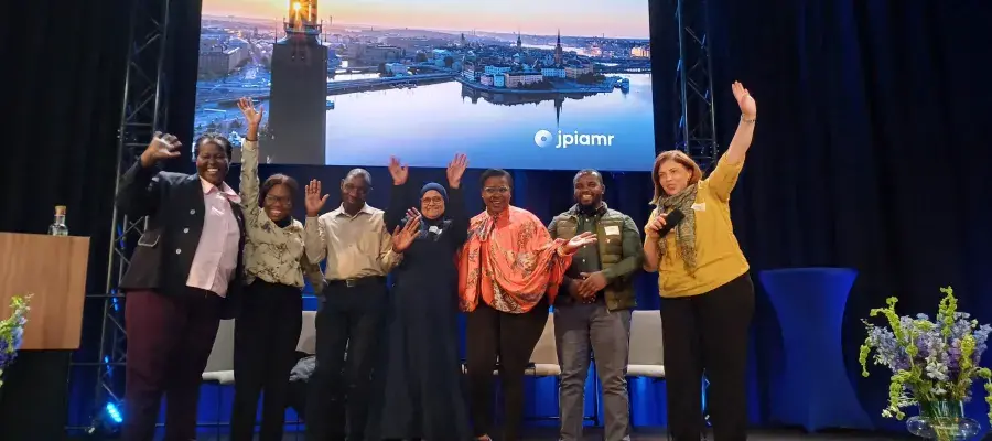 Fellows join the stage at the JPIAMR Conference in Stockholm