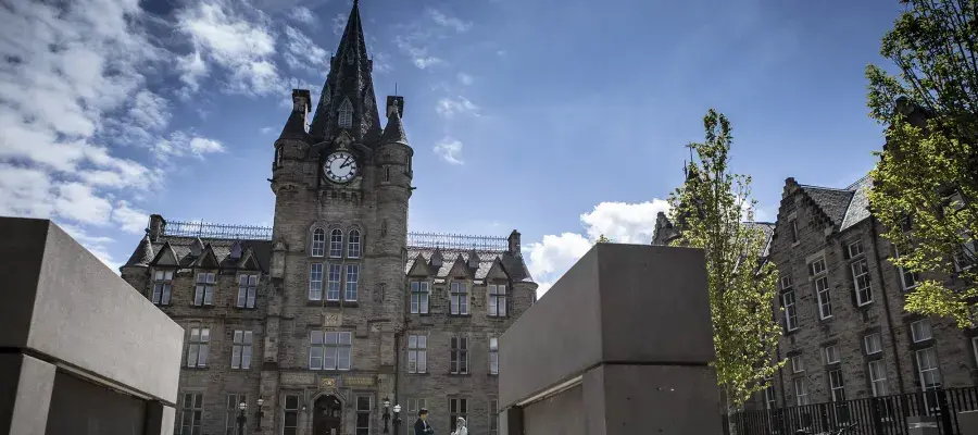 The outside of the Edinburgh Futures Institute on a sunny day