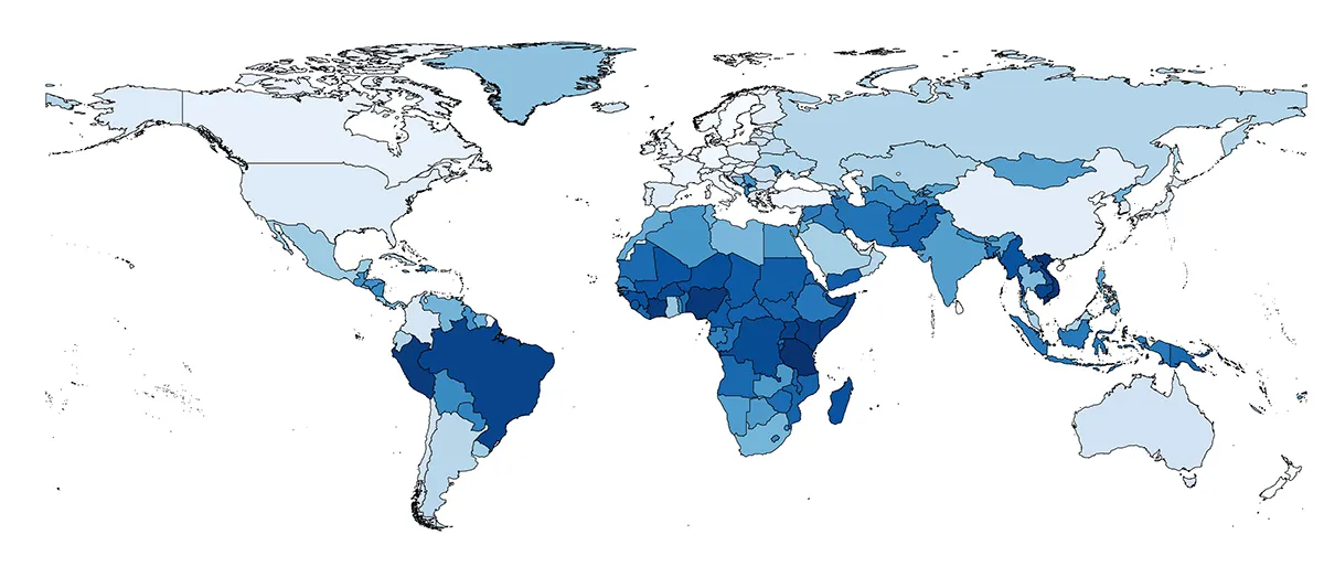 Worldwide distribution of AMR in bacteria