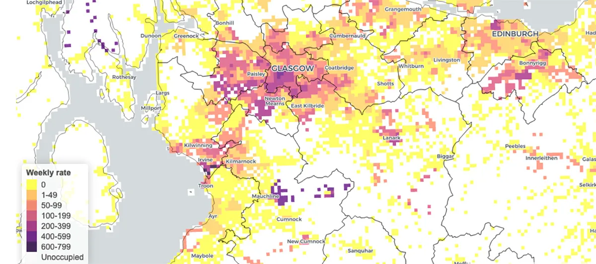 Weekly rate of Covid-19 25 May 2021