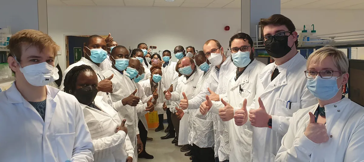 Fleming Fund fellows visit to the Bachmann Lab, 