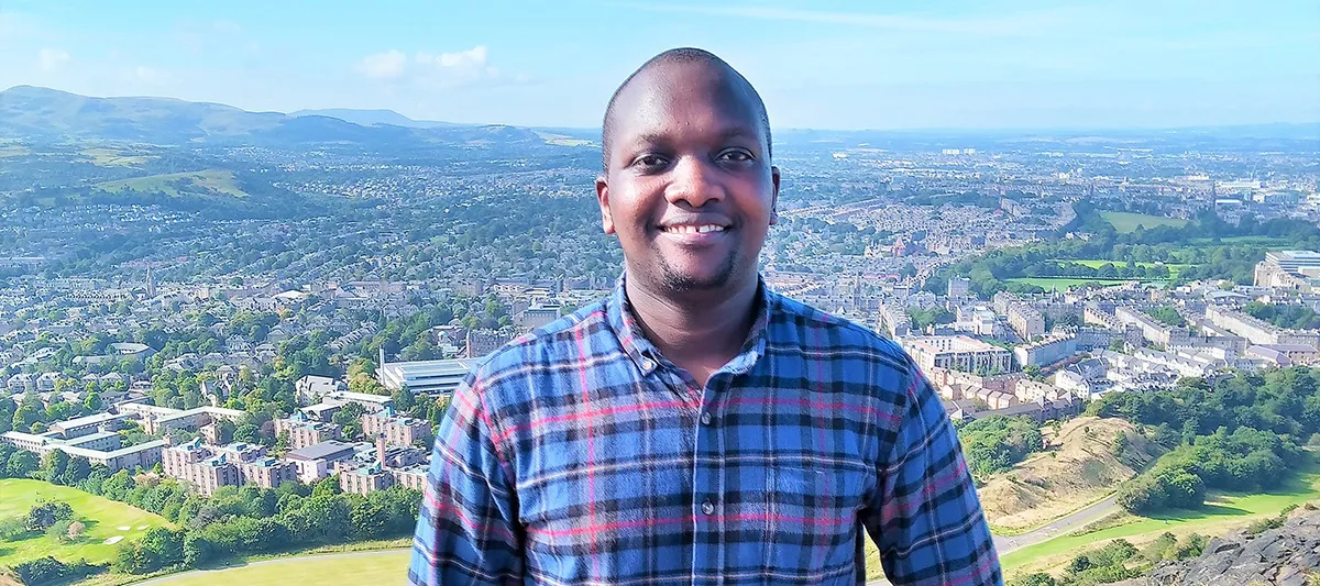 Brian Omondi on Arthur's Seat