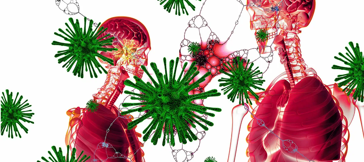 Disease in lungs graphic