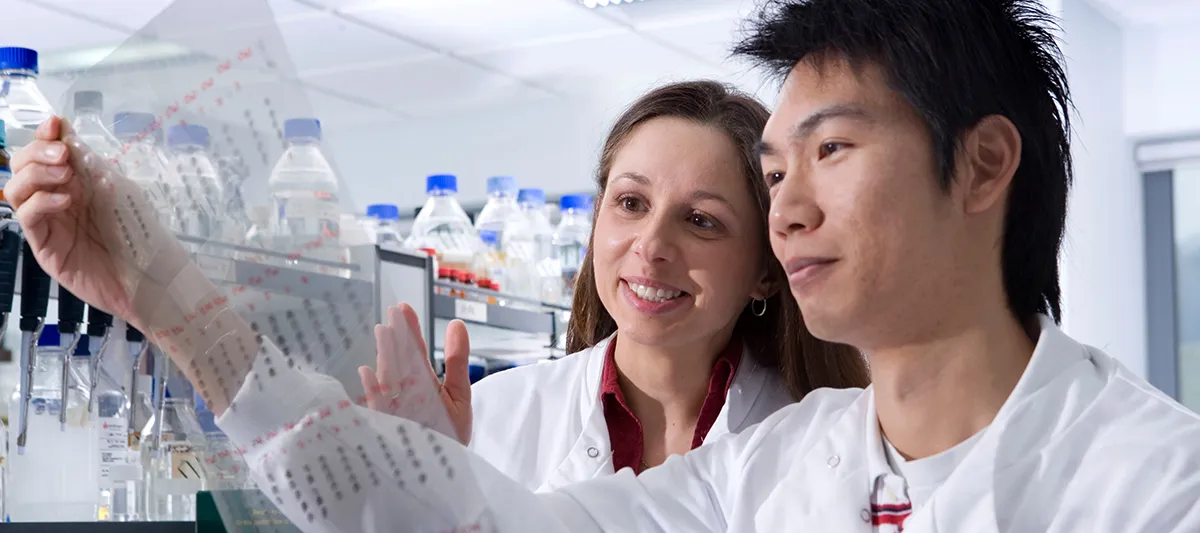 Students together in the lab