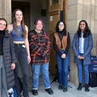 Group of students outside a building
