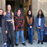 Group of students outside a building