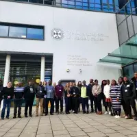 A group photo of Fleming Fund Fellows at Easter Bush Campus