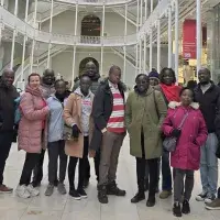 Group of people in the National Museum of Scotland