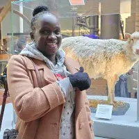 Person with Dolly the Sheep
