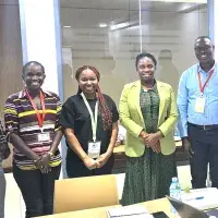 A group of people in an office