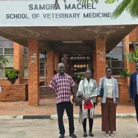 UG felows at Univ. Zambia vet school, February 2025