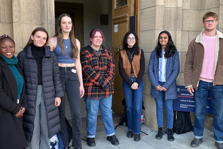 Group of students outside a building