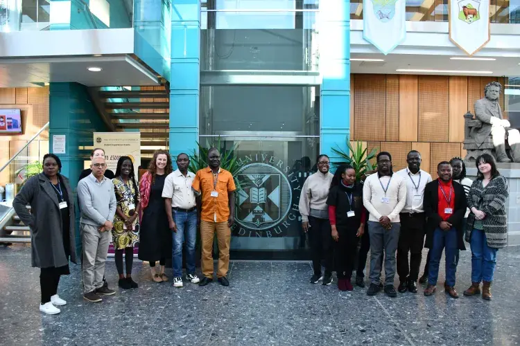 A group of Fleming Fund Fellows at the Vet School