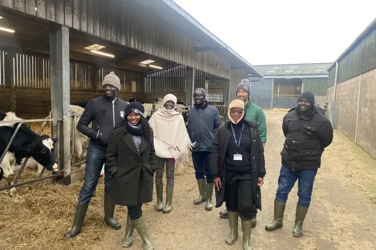 Fleming Fund Fellows at Langhill dairy farm