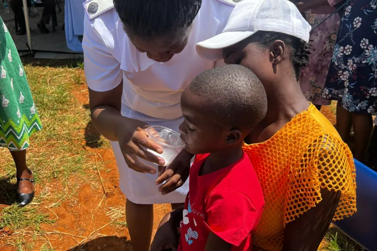  The very first child to be treated