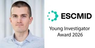 Photo portrait along side ESCMID logo