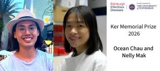 Two people who have won a prize
