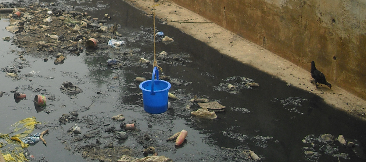 sewage sampling in Ghana