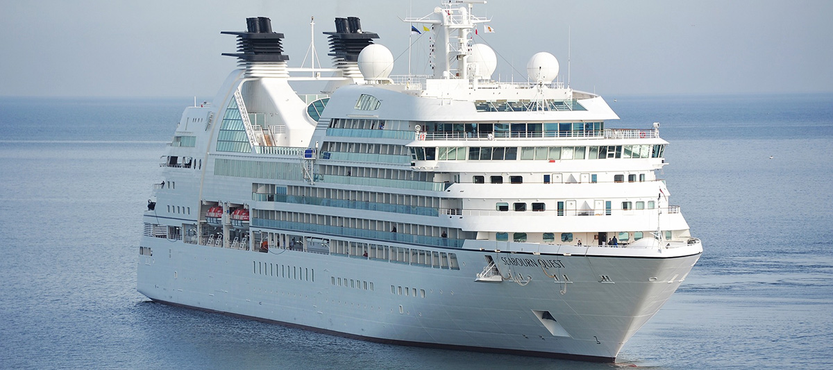 Cruise ship on the ocean