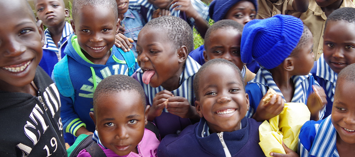 Group of smiling African children